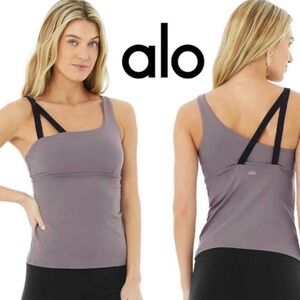 ALO Yoga Asymmetrical Strap Tank Top - Purple